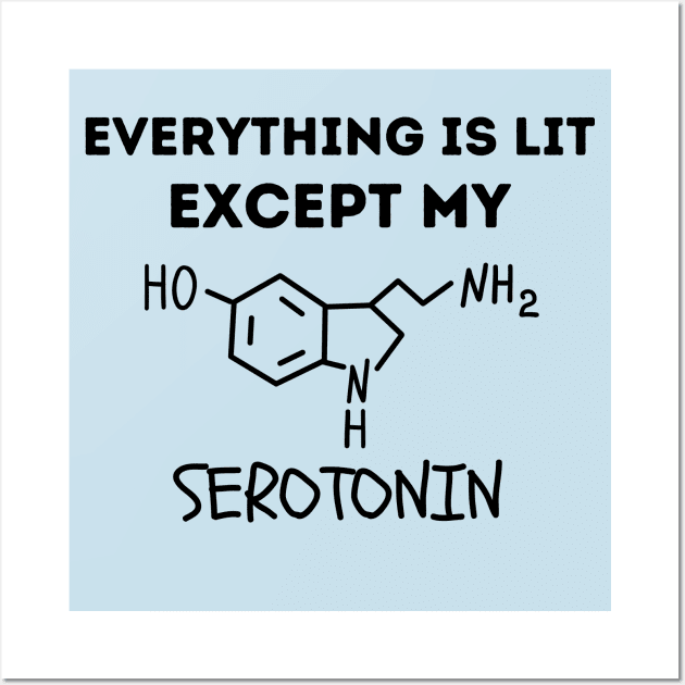 Everything Is Lit Except My Serotonin Wall Art by Owlora Studios